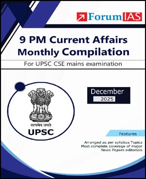 Forum IAS 9 PM Compilation For The Month Of December 2025 English Medium