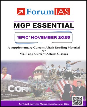 Forum IAS Monthly Prelims + Mains Epic Current Affairs November 2025 English Medium