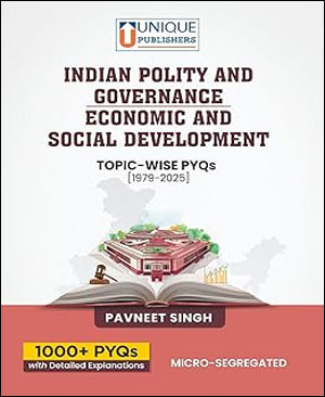 Pavneet Singh  Publishers Sparkle Indian Polity, Governance, Economy and Social Development PYQs Unique English