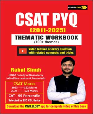 UPSC CSAT PYQ 2011-25 THEMATIC WORKBOOK 100+ THEMES RAHUL SINGH