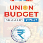 Summary of Union Budget  Forum IAS 2026-27 ENG Medium