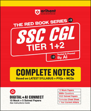 SSC-CGL Tier 1 and 2 Exam 2026 Arihant Complete Notes English