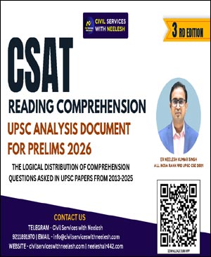 UPSC Analysis Document for Prelims 2026 Reading Comprehension CSAT (3rd Edition) | By Neelesh