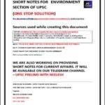 Civil Services with Neelesh Environment Short Notes for UPSC Prelims & Mains | One Stop Revision Guide