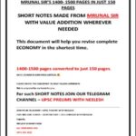 Neelesh Economy Short Notes | Based on Mrunal (UPSC CSE AIR 211) | 150 Pages Quick Revision (E)