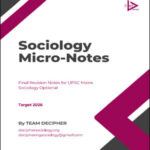 UPSC Decipher Sociology Micro - Notes Target 2026  English Medium