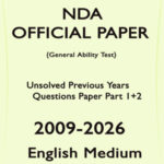 NDA Official Previous Years Unsolved Questions Papers (2009–2026) | NDA Exam English Medium (Part 1+Part 2)