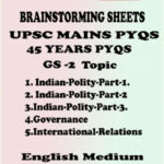 FORUM IAS BRAINSTORMING SHEETS GS -2 UPSC MAINS PYQS 2026