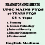 FORUM IAS BRAINSTORMING SHEETS GS -3 UPSC MAINS PYQS 2026