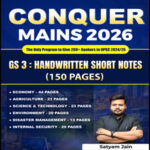 Conquer Mains GS-3 UPSC 2026 Notes – Complete Value Added Handwritten Study Material