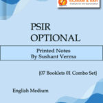 Vajiram & Ravi PSIR Optional Printed Notes By Sushant Verma (07 Booklets 01 Combo Set) English Medium (latest Notes)
