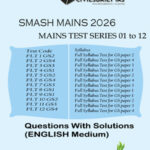 CIVILSDAILY IAS Smash Mains Test Series 01 to 12 Questions With Solutions English Medium 2026