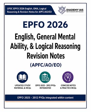 Diademy IAS EPFO English, General Mental Ability & Logical Reasoning Revision Notes 2026