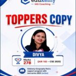 Edukemy Geography Optional Topper Copy-Divya(Rank-182) 2025