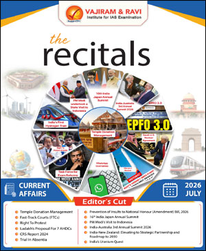July 2026 The Recitals Monthly Current Affairs Vajiram and Ravi English