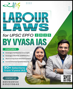 Vyasa IAS UPSC EPFO Labour Laws 2026 Study Book (ENG)