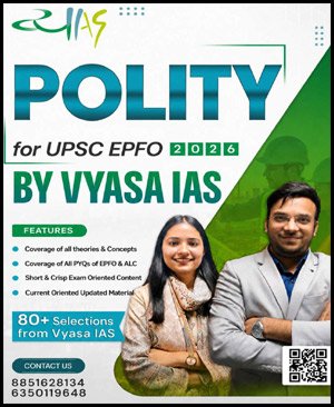 Vyasa IAS UPSC EPFO Polity 2026 Study Book (ENG)