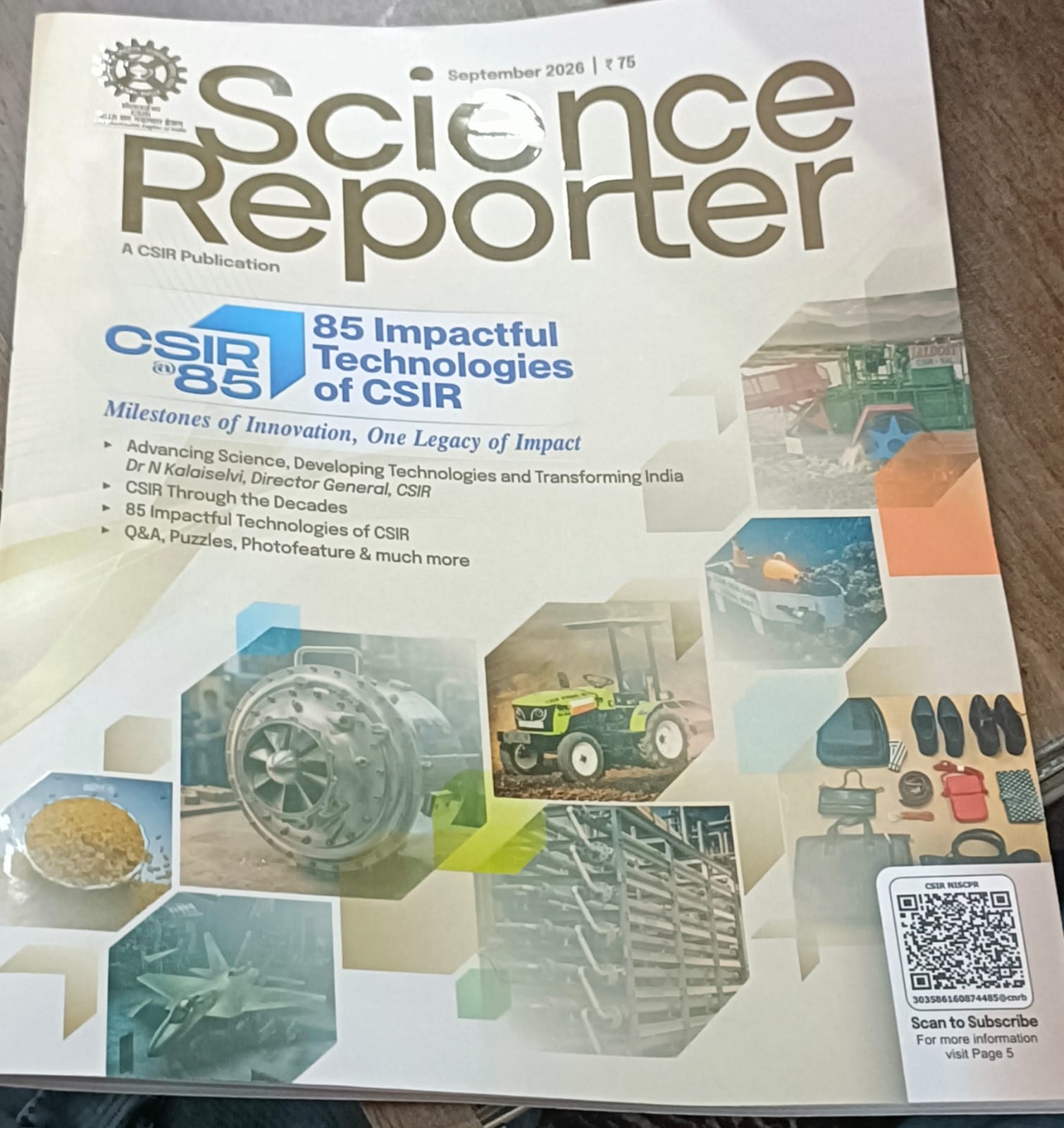Science Reporter September 2026 English Medium