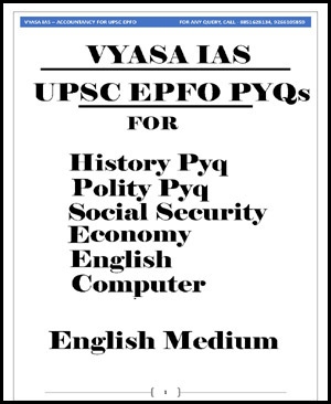 Vyasa IAS UPSC EPFO PYQ Practice Book (ENG)