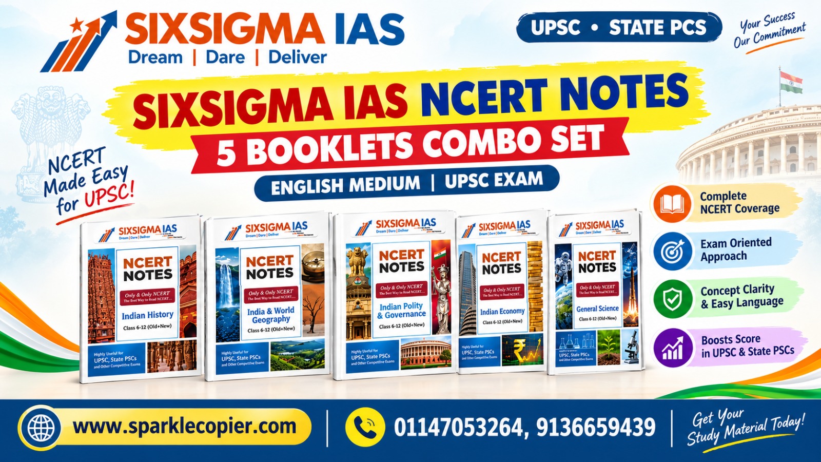 Build a Strong Foundation for UPSC with SIXSIGMA IAS NCERT Notes!